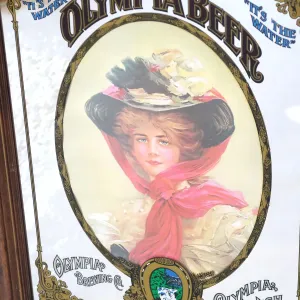 OLYMPIA BEER ビンテージ 大型パブミラー