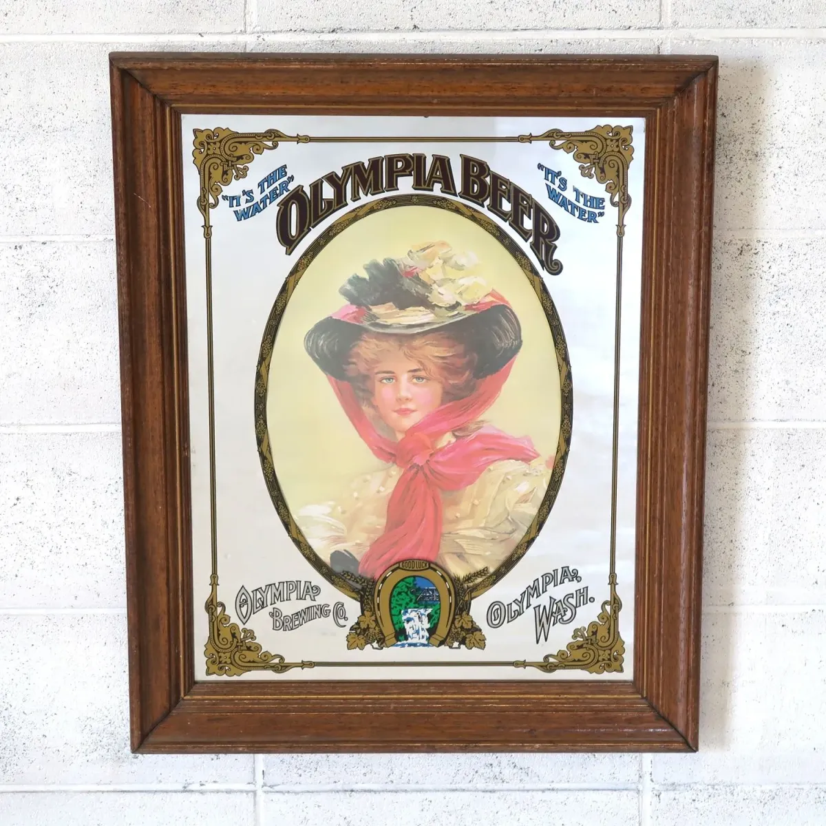 OLYMPIA BEER ビンテージ 大型パブミラー