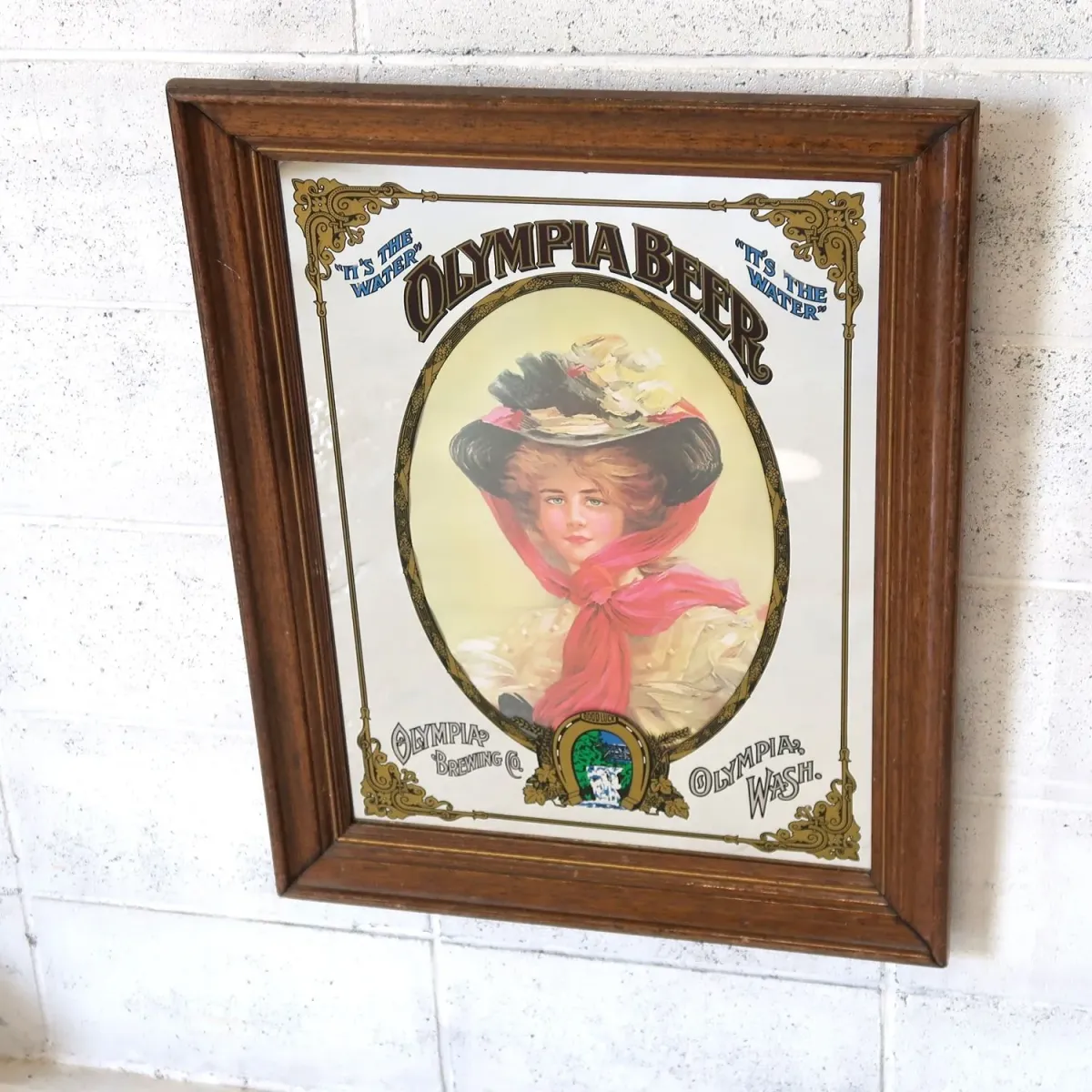 OLYMPIA BEER ビンテージ 大型パブミラー