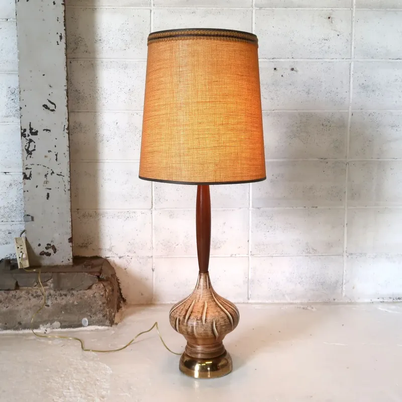 ミッドセンチュリー セラミックベース テーブルランプ