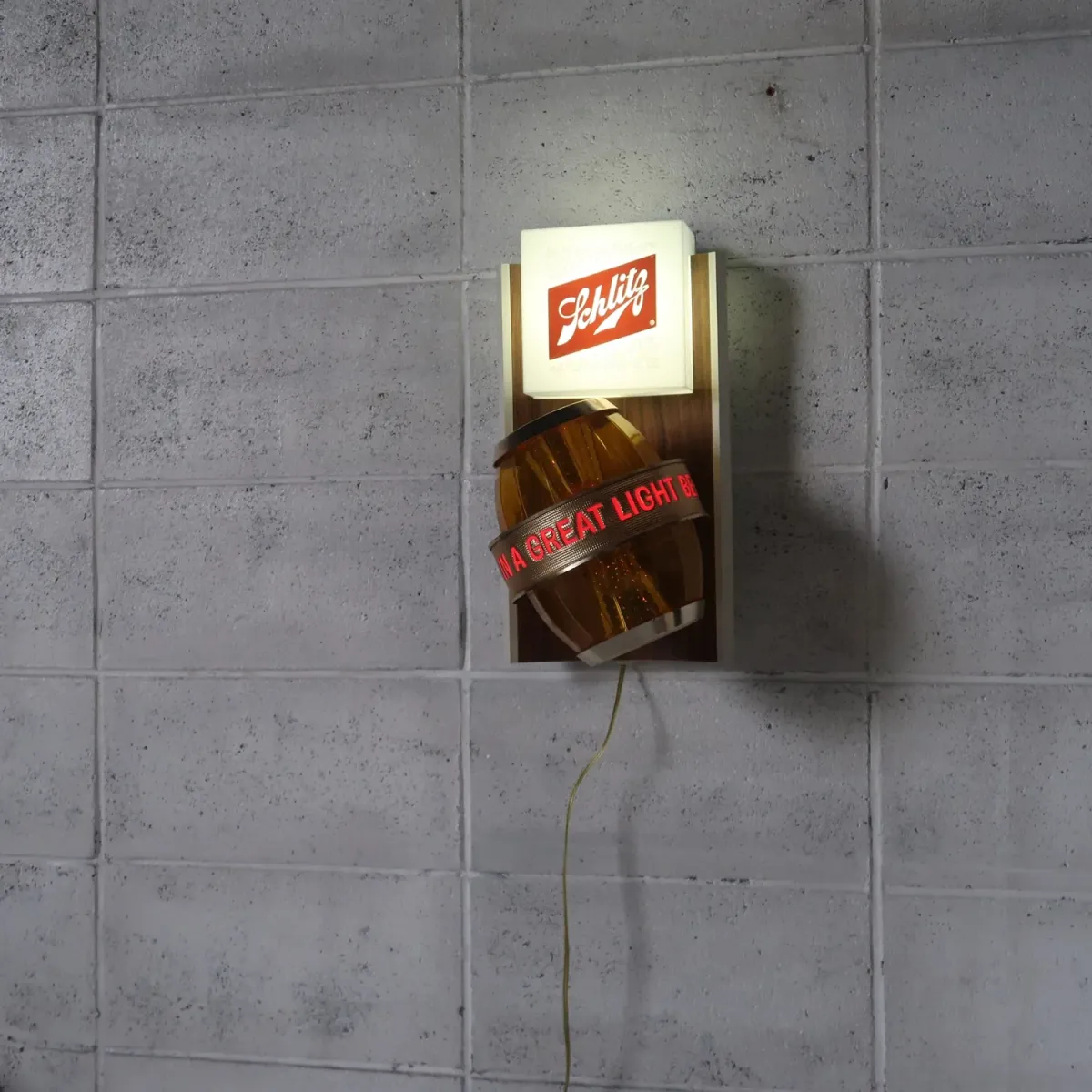 Schlitz ビンテージ モーションライトサイン