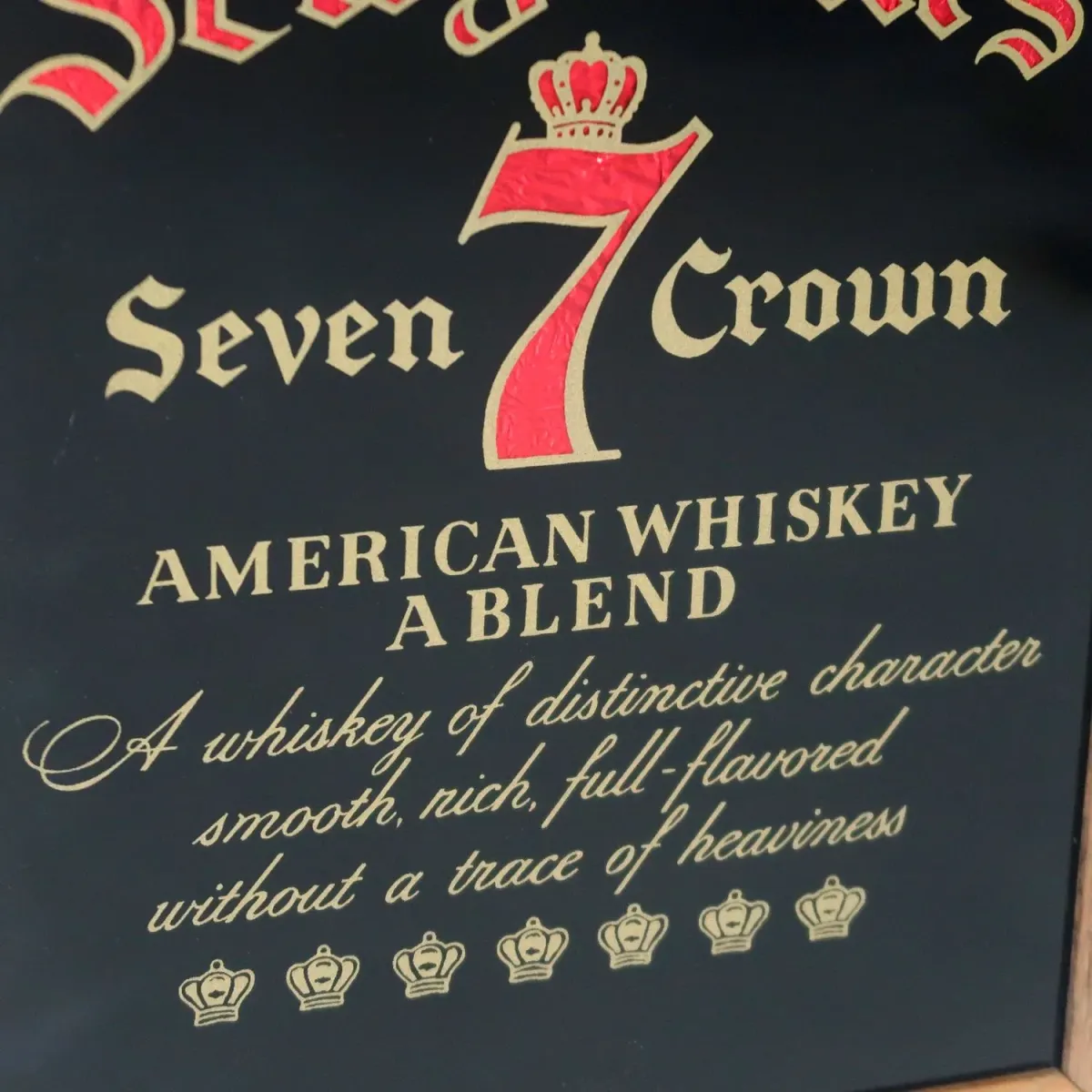Seagram's ビンテージ パブミラー