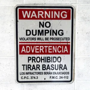 WARNING メタルサイン NO DUMPING