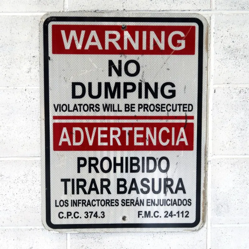 WARNING メタルサイン NO DUMPING
