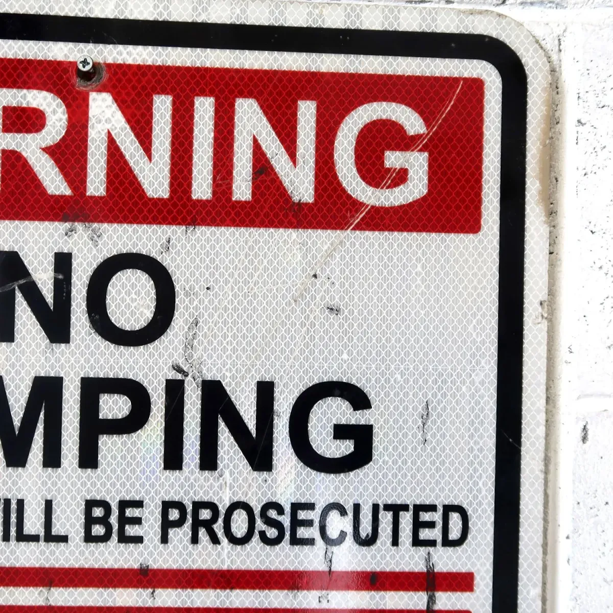 WARNING メタルサイン NO DUMPING