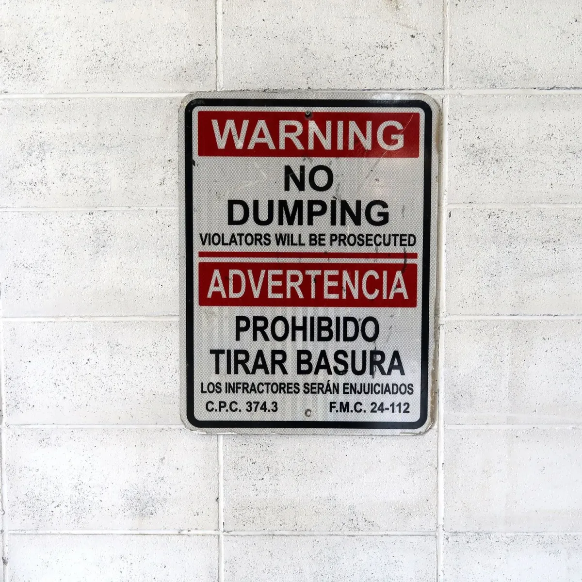 WARNING メタルサイン NO DUMPING