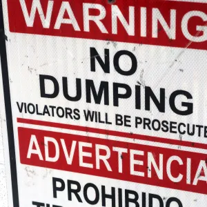 WARNING メタルサイン NO DUMPING