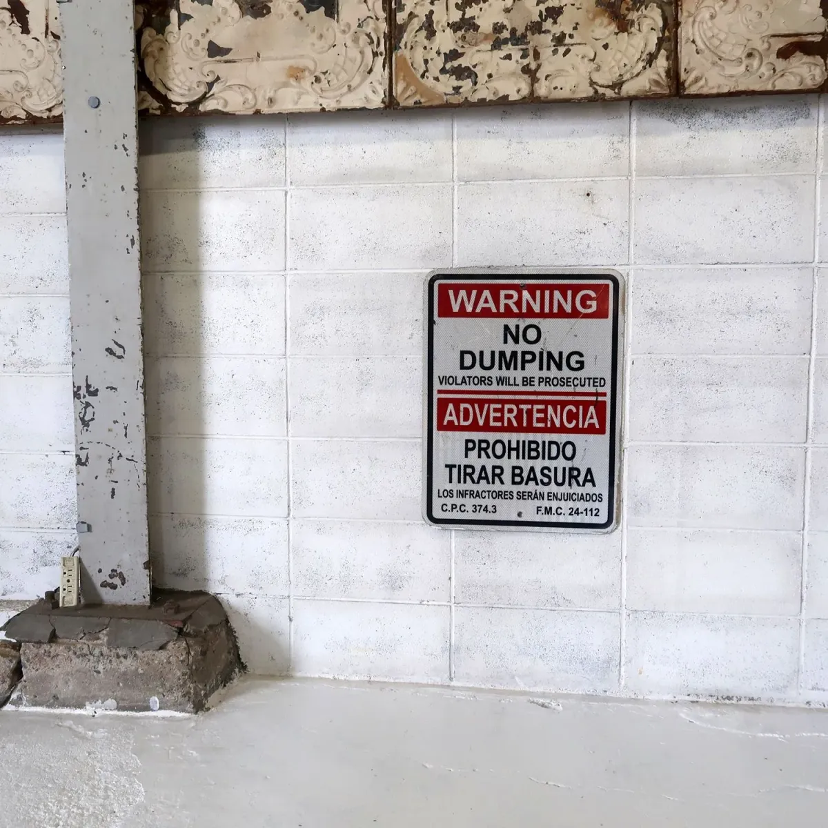 WARNING メタルサイン NO DUMPING