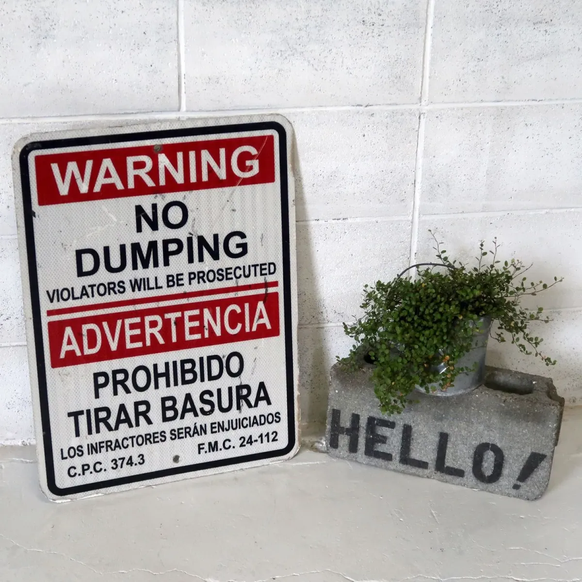 WARNING メタルサイン NO DUMPING