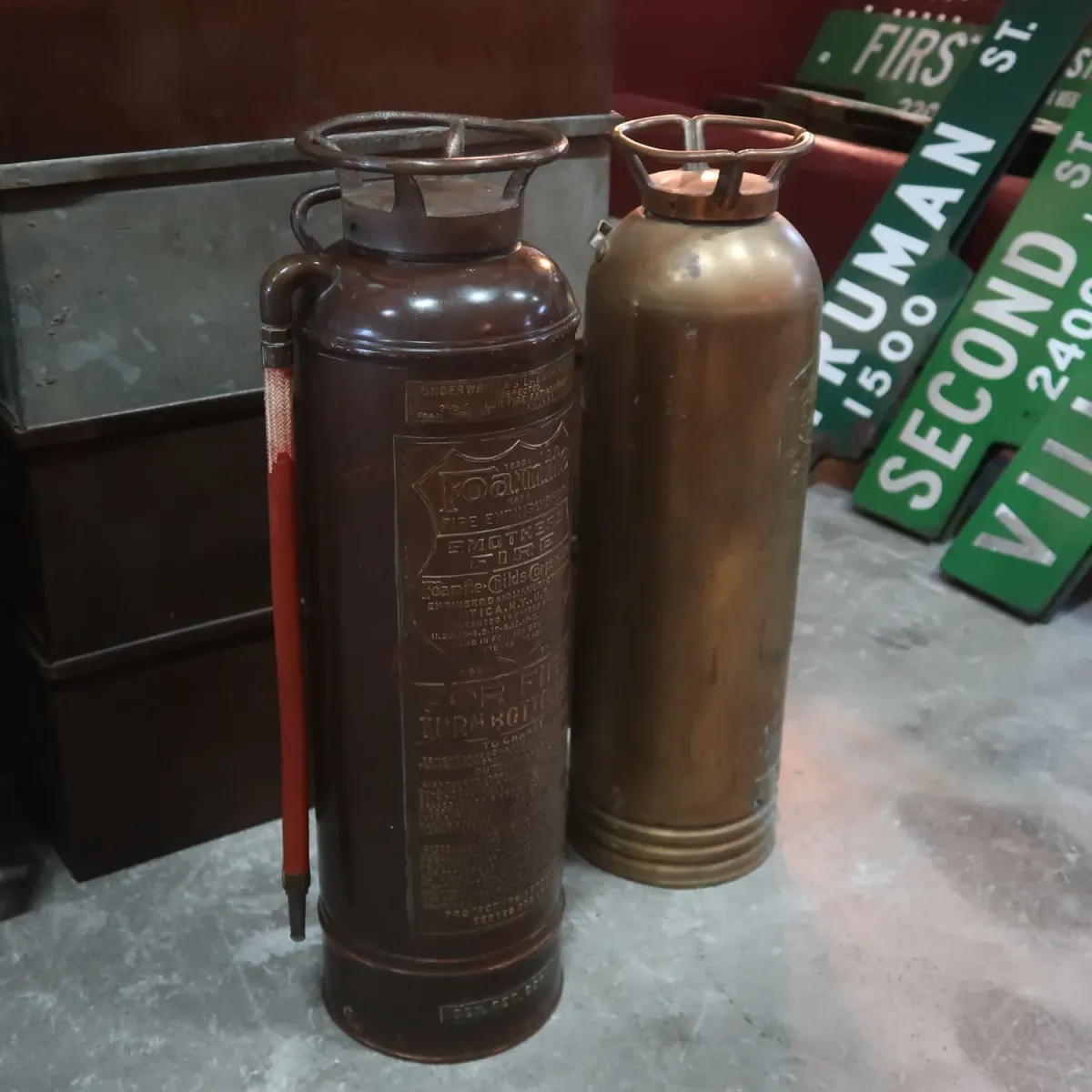 ビンテージ 消火器 銅×真鍮
