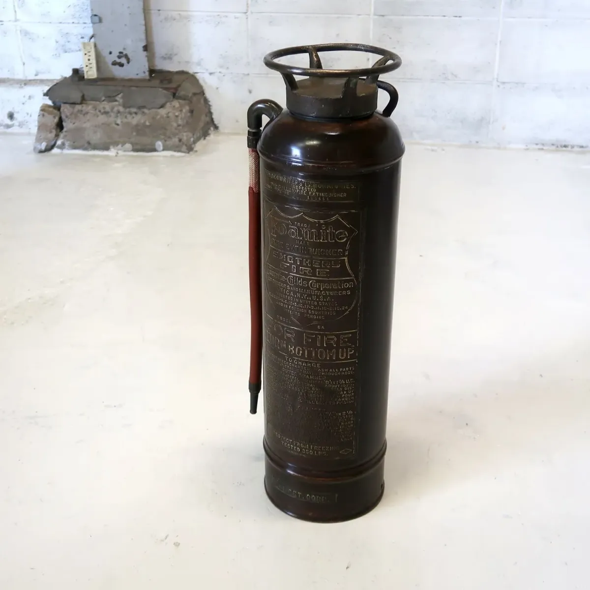 ビンテージ 消火器 銅×真鍮