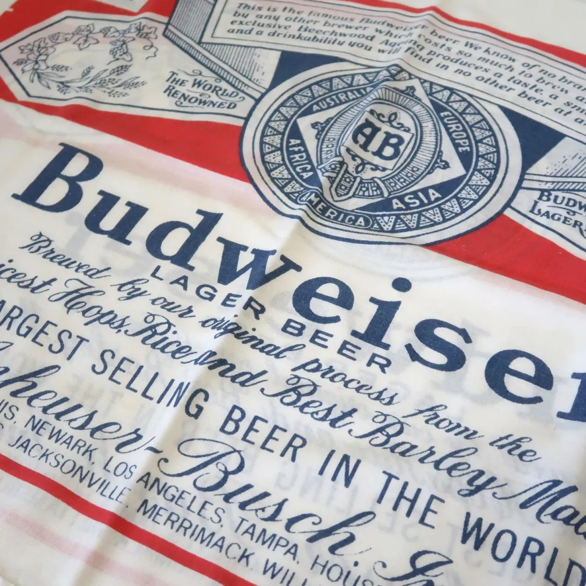 70's～ Budweiser ビンテージ ピローケース 枕カバー