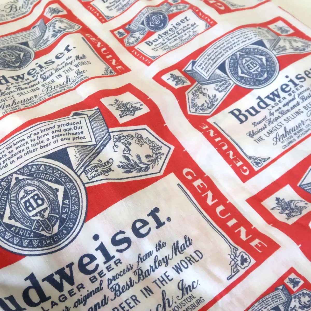 70's～ Budweiser ビンテージ フィットシーツ ボックスシーツ