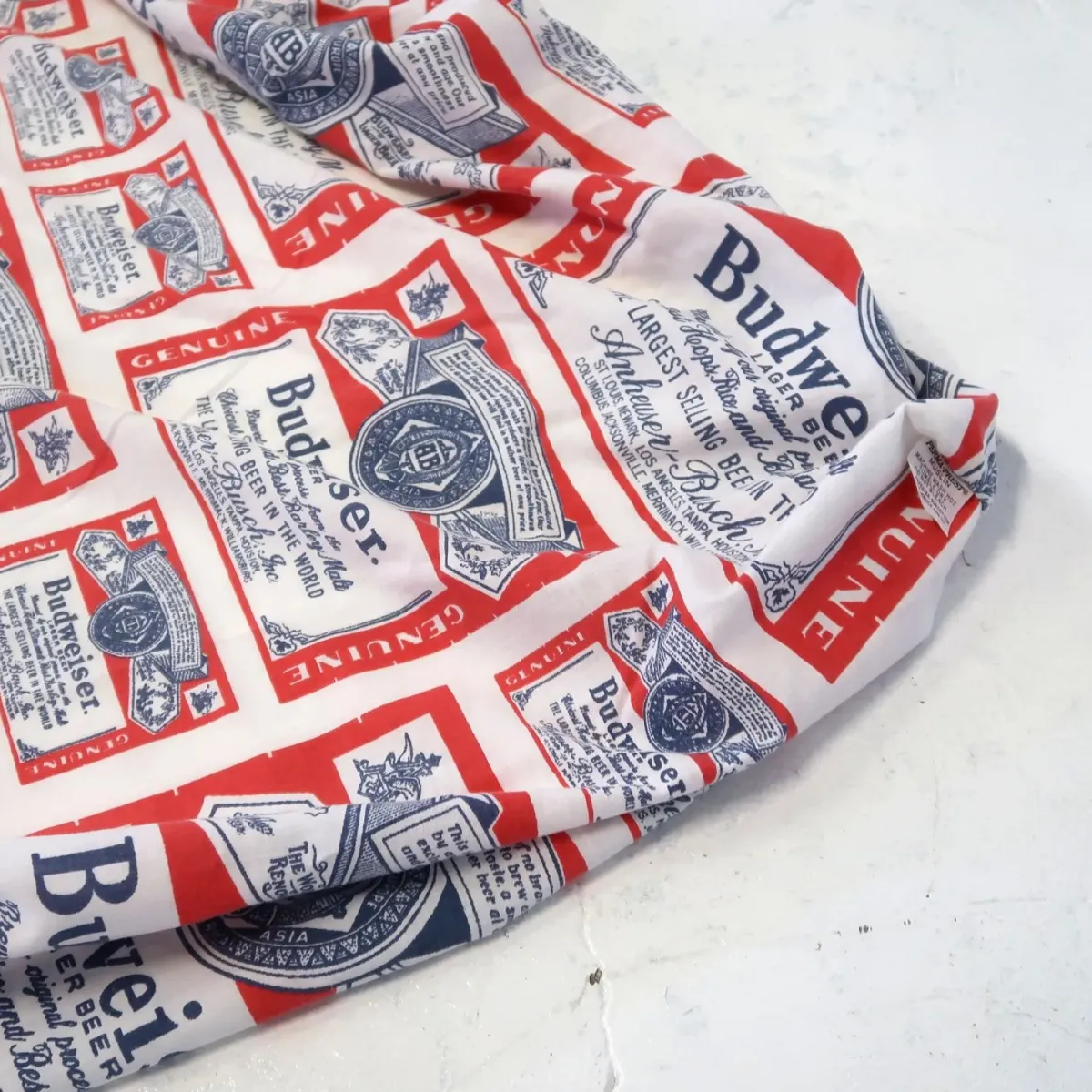 70's～ Budweiser ビンテージ フィットシーツ ボックスシーツ