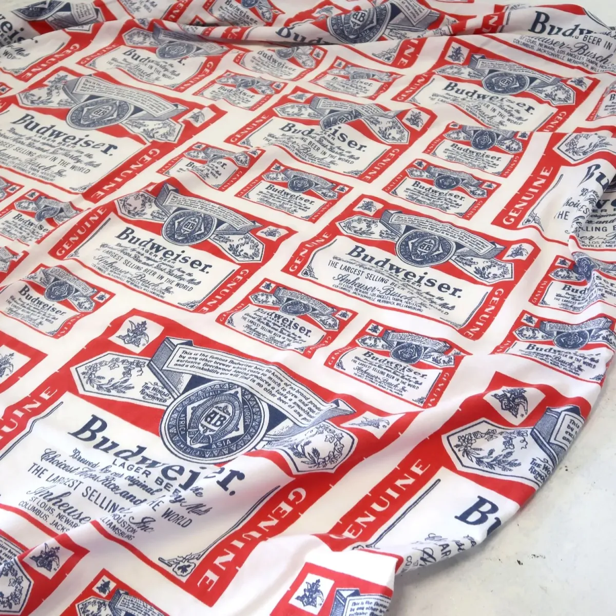 70's～ Budweiser ビンテージ フィットシーツ ボックスシーツ