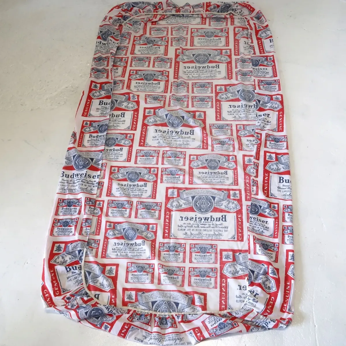 70's～ Budweiser ビンテージ フィットシーツ ボックスシーツ