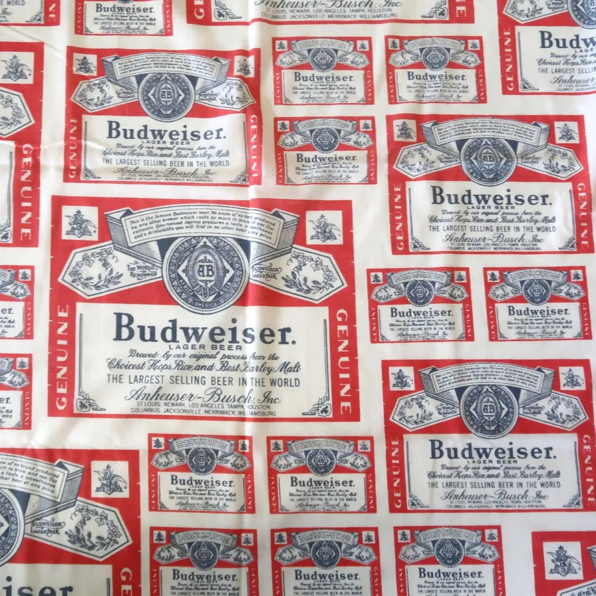 70's～ Budweiser ビンテージ フラットシーツ