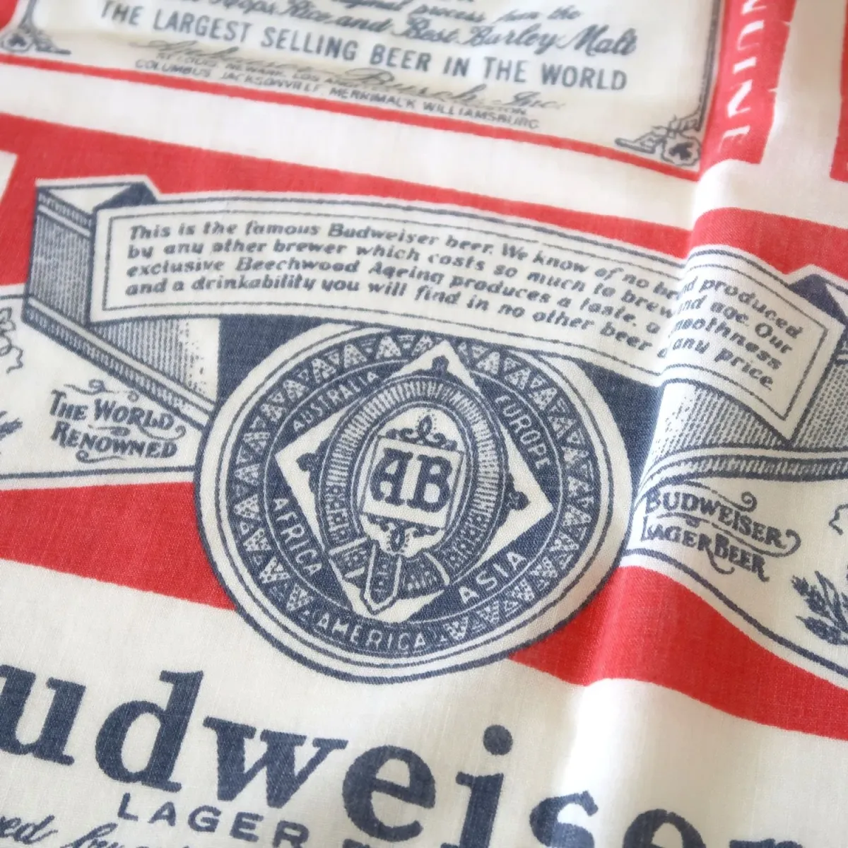 70's～ Budweiser ビンテージ フラットシーツ