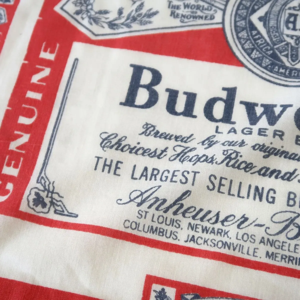 70's～ Budweiser ビンテージ フラットシーツ