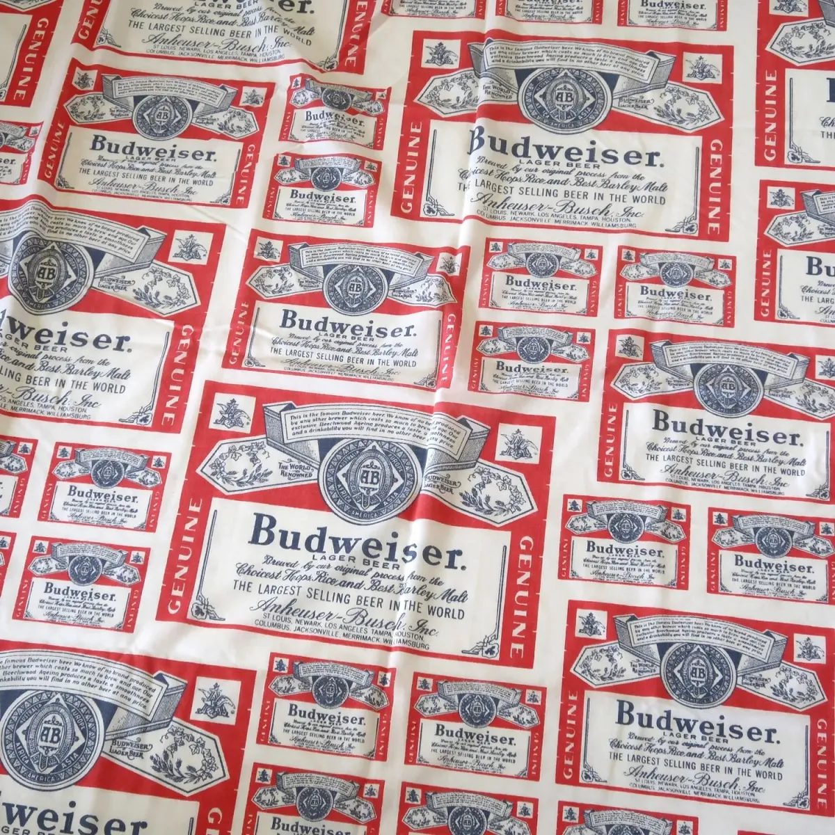 70's～ Budweiser ビンテージ フラットシーツ