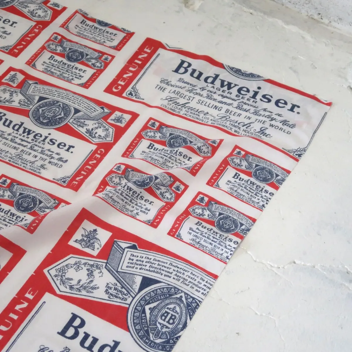 70's～ Budweiser ビンテージ フラットシーツ