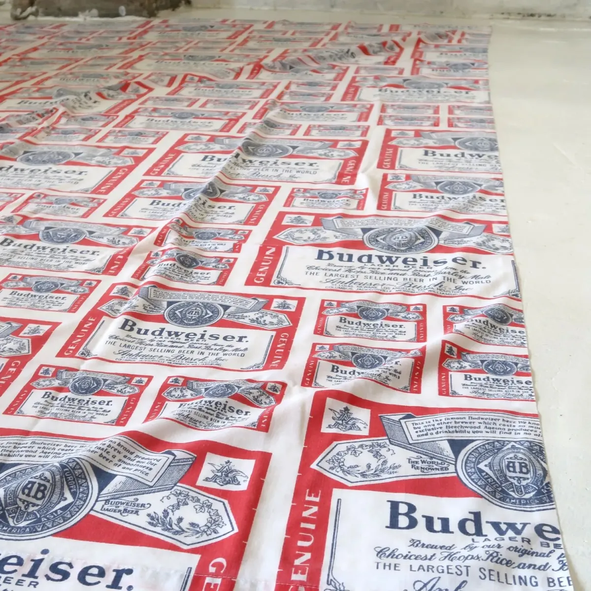 70's～ Budweiser ビンテージ フラットシーツ