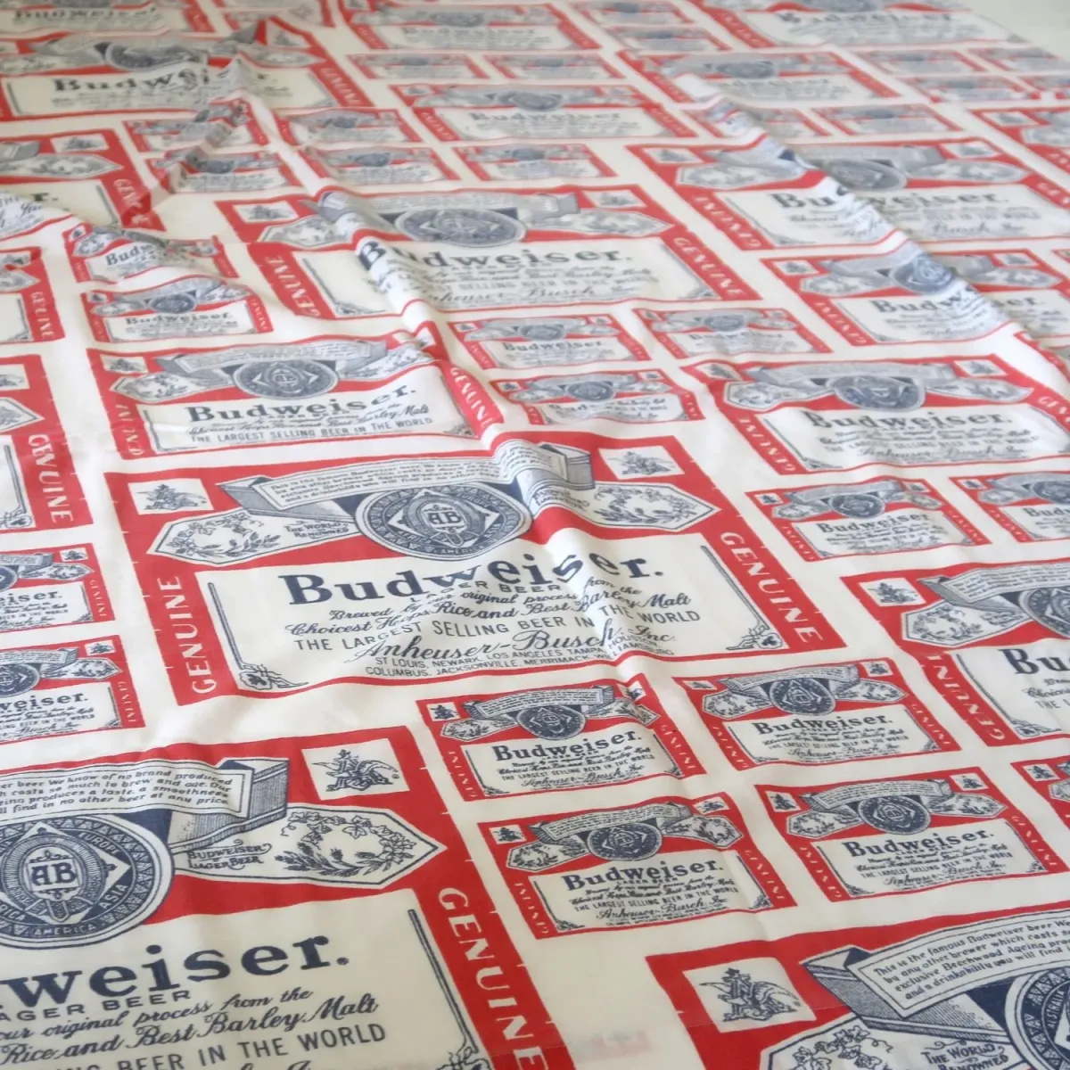 70's～ Budweiser ビンテージ フラットシーツ