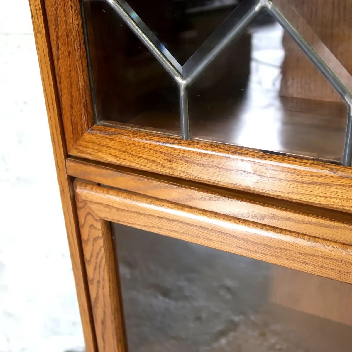 アンティーク ブックキャビネット オークウッド