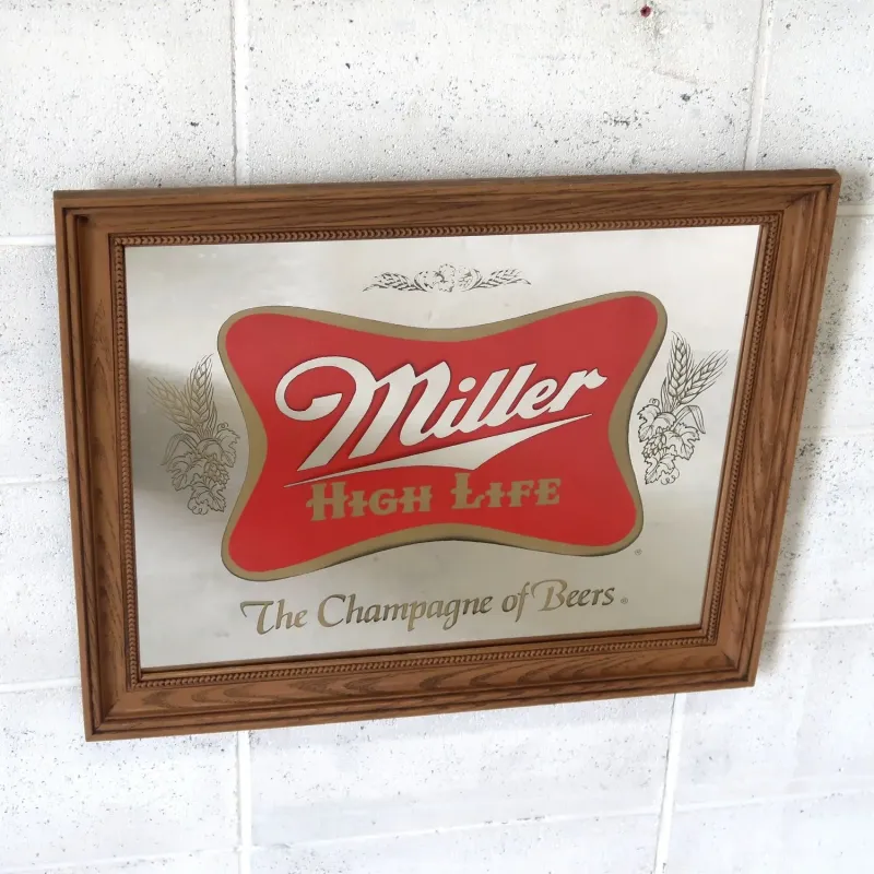 Miller HIGH LIFE ビンテージ パブミラー