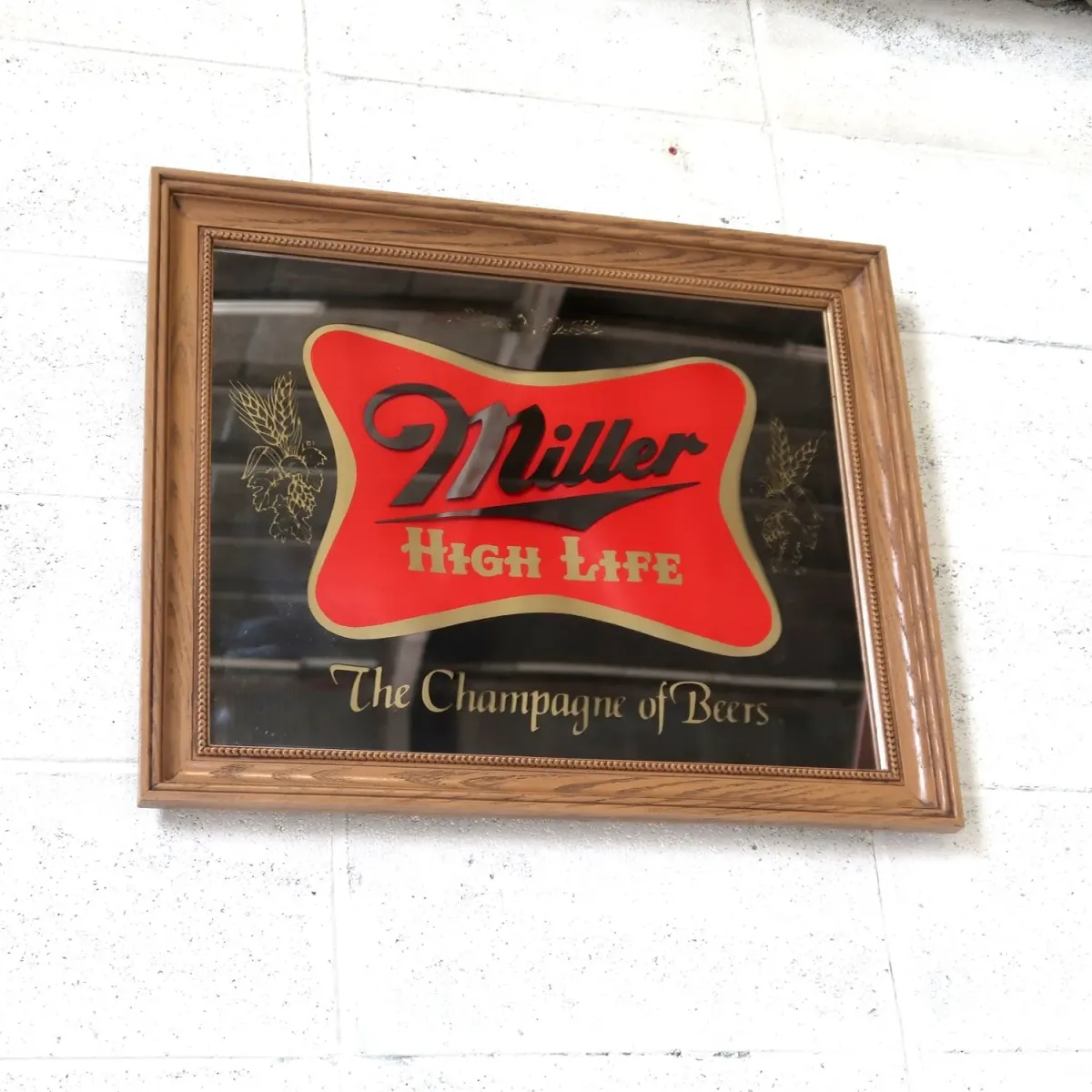 Miller HIGH LIFE ビンテージ パブミラー
