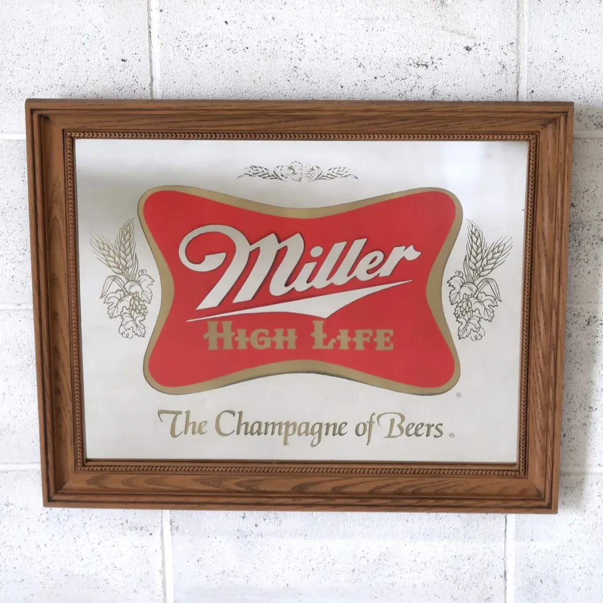Miller HIGH LIFE ビンテージ パブミラー