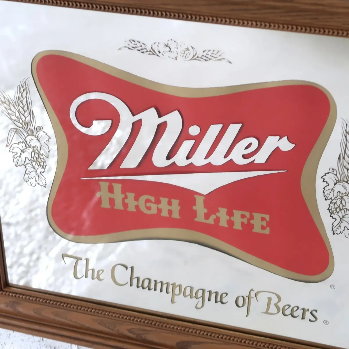 Miller HIGH LIFE ビンテージ パブミラー