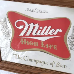 Miller HIGH LIFE ビンテージ パブミラー