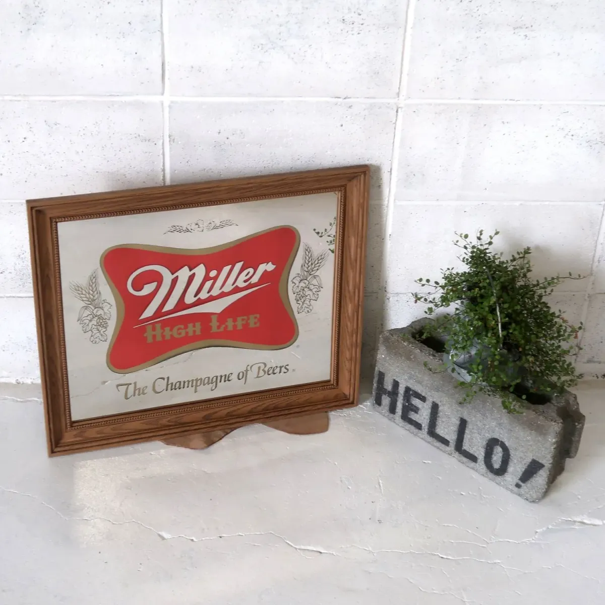 Miller HIGH LIFE ビンテージ パブミラー