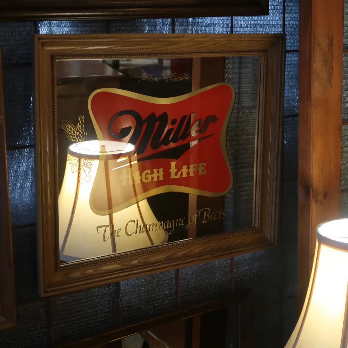 Miller HIGH LIFE ビンテージ パブミラー