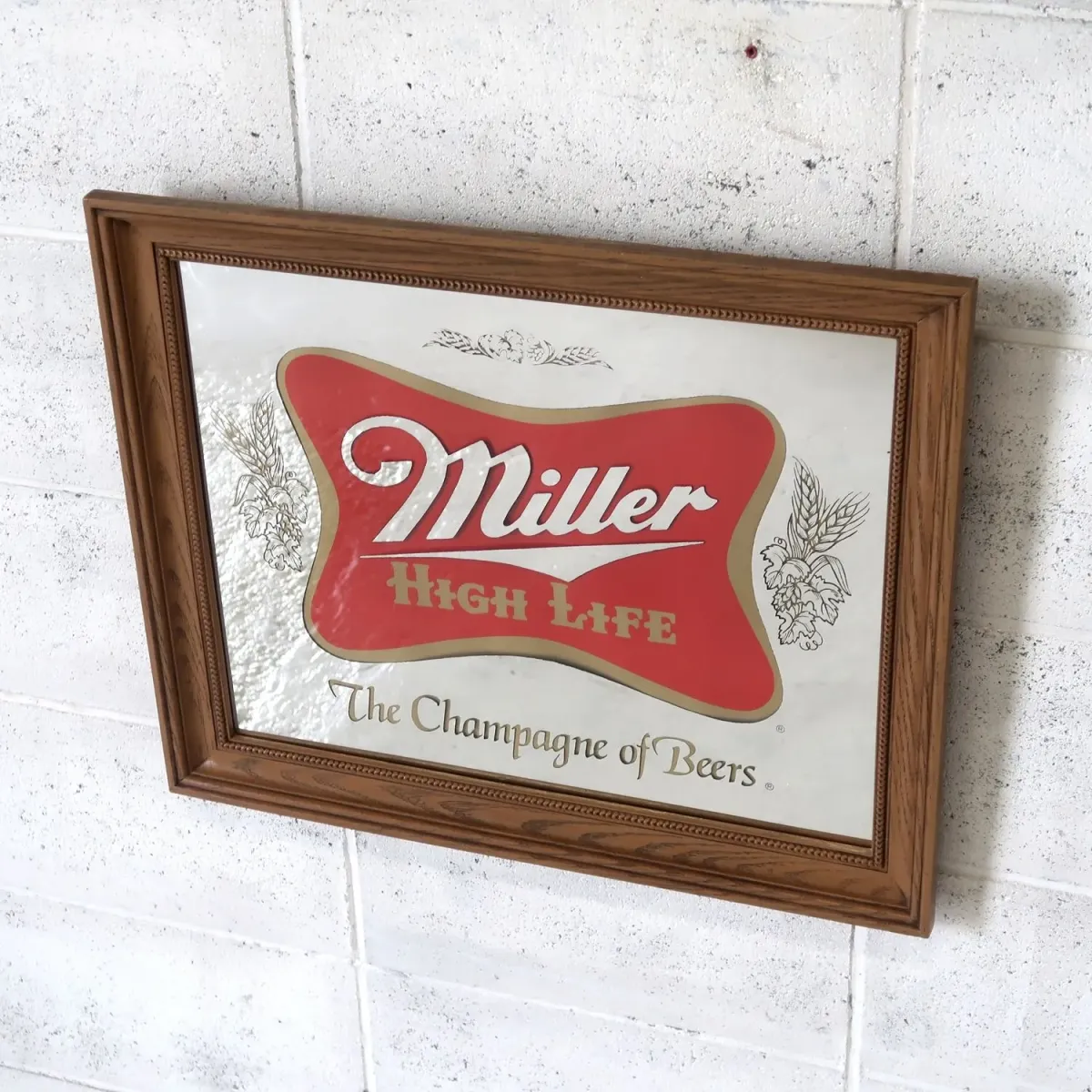 Miller HIGH LIFE ビンテージ パブミラー