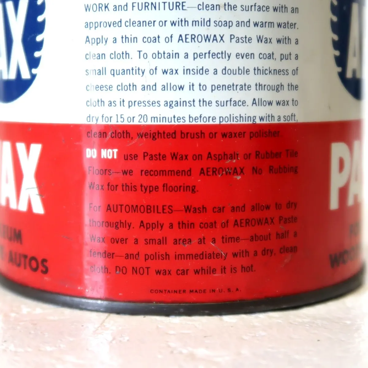 AEROWAX ビンテージ メタル缶