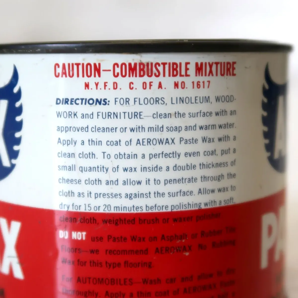 AEROWAX ビンテージ メタル缶
