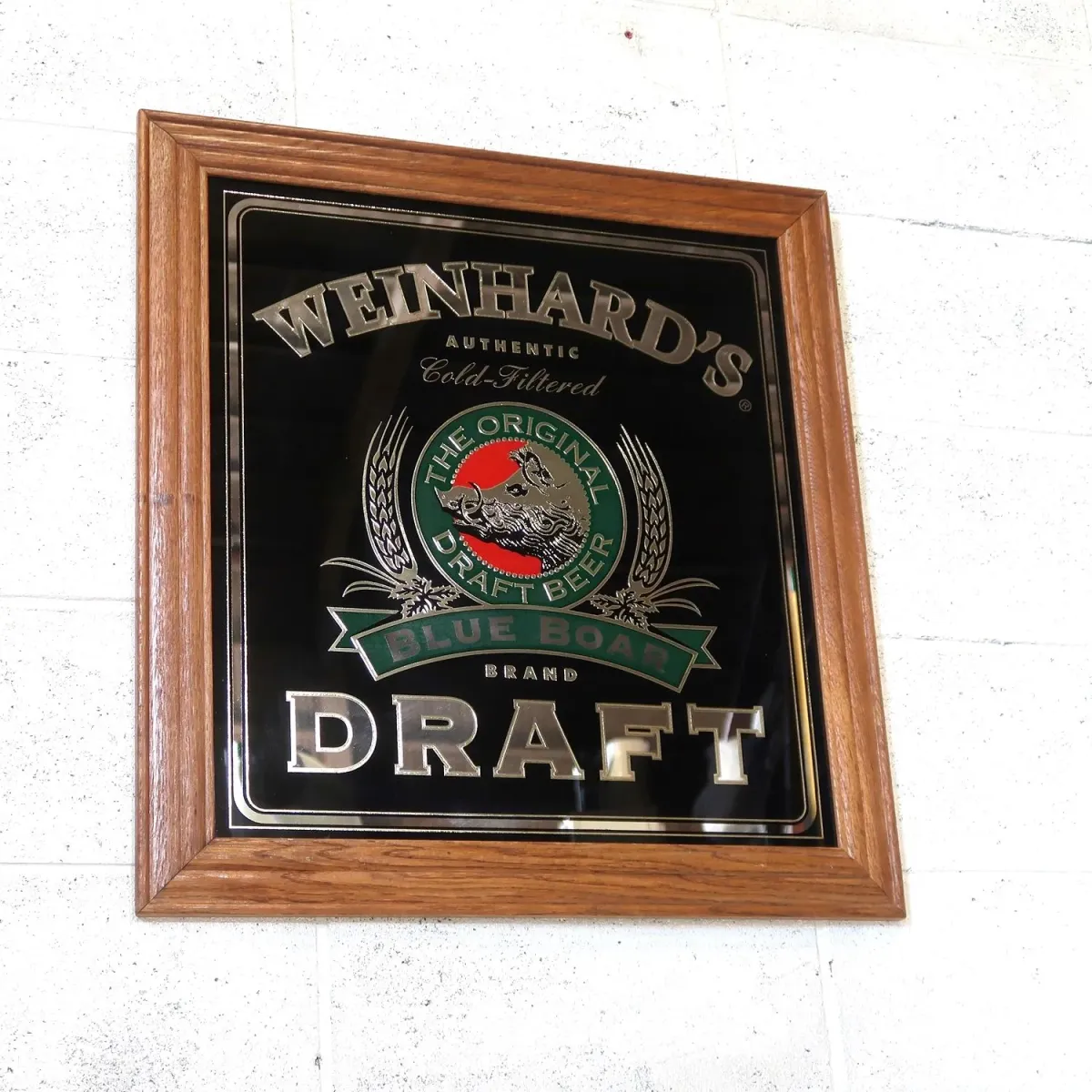 WEINHARD'S BLUE BOAR DRAFT ビンテージ パブミラー