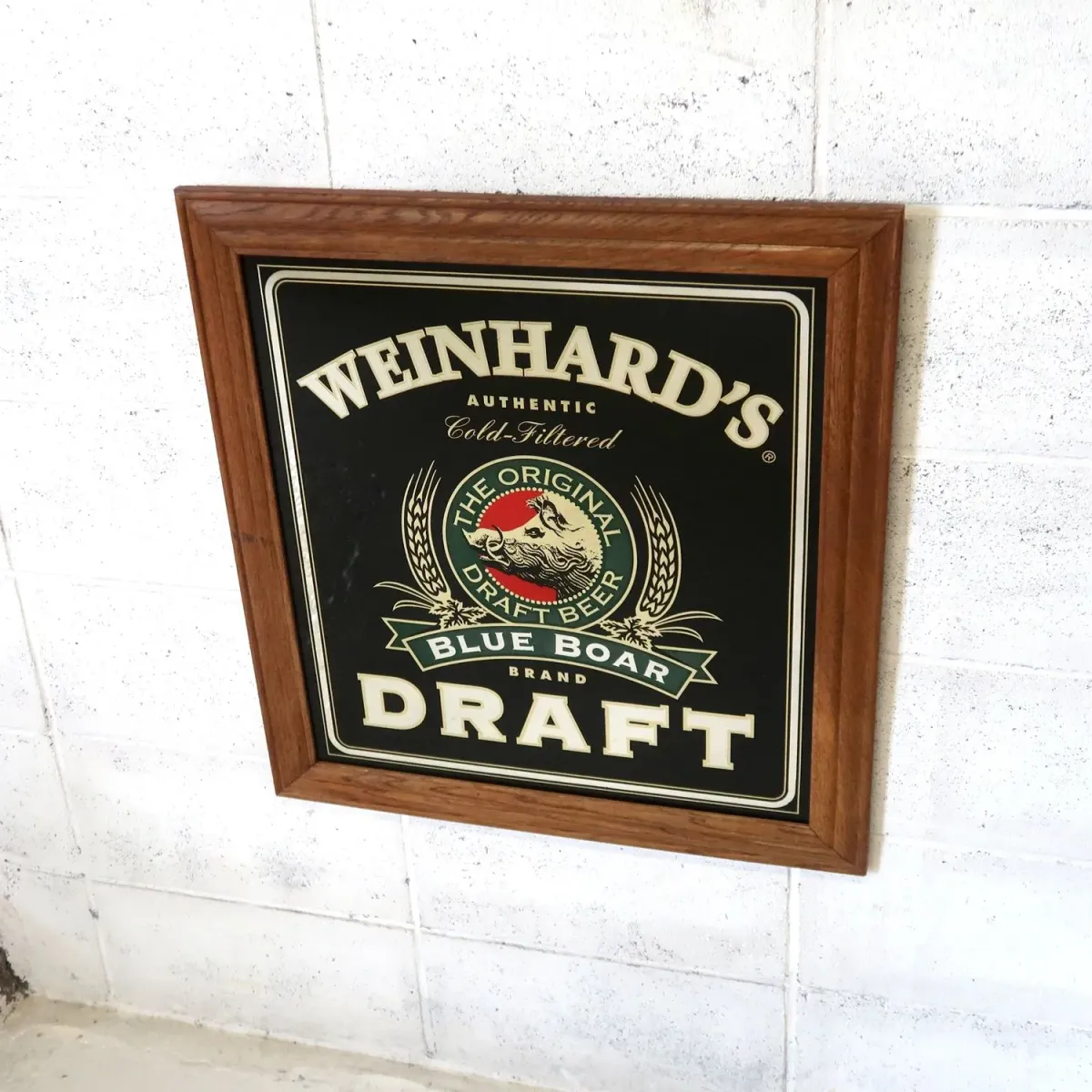 WEINHARD'S BLUE BOAR DRAFT ビンテージ パブミラー