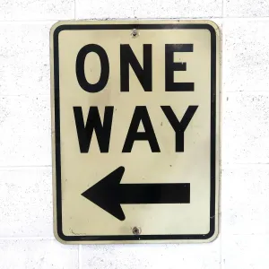 ONE WAY ビンテージ ロードサイン