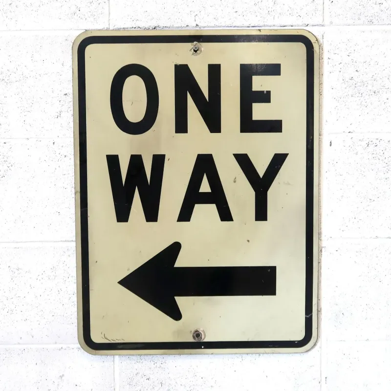 ONE WAY ビンテージ ロードサイン