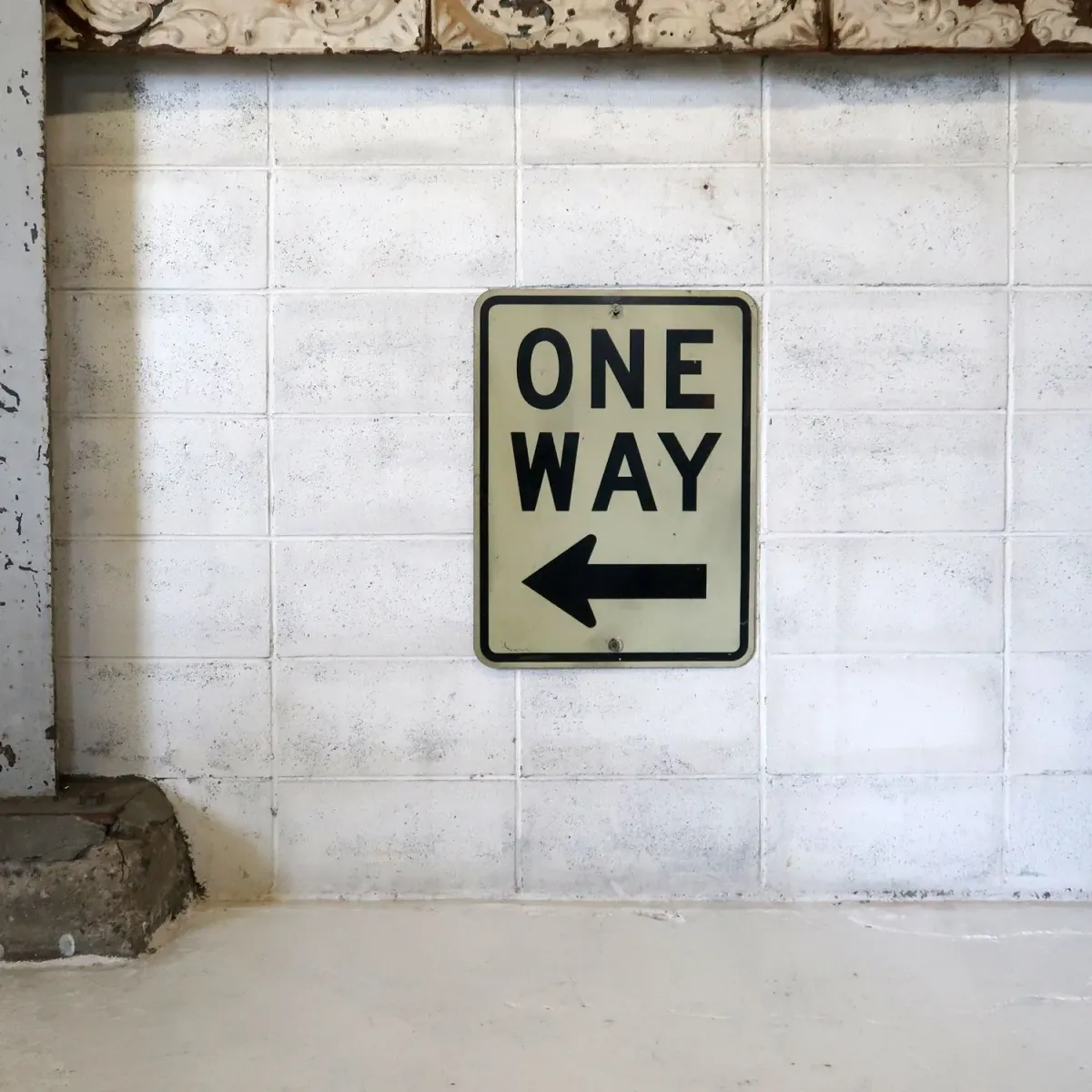 ONE WAY ビンテージ ロードサイン