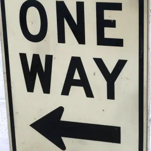 ONE WAY ビンテージ ロードサイン