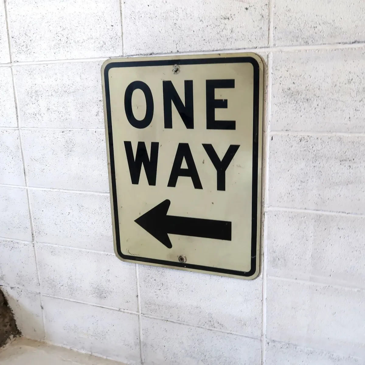 ONE WAY ビンテージ ロードサイン