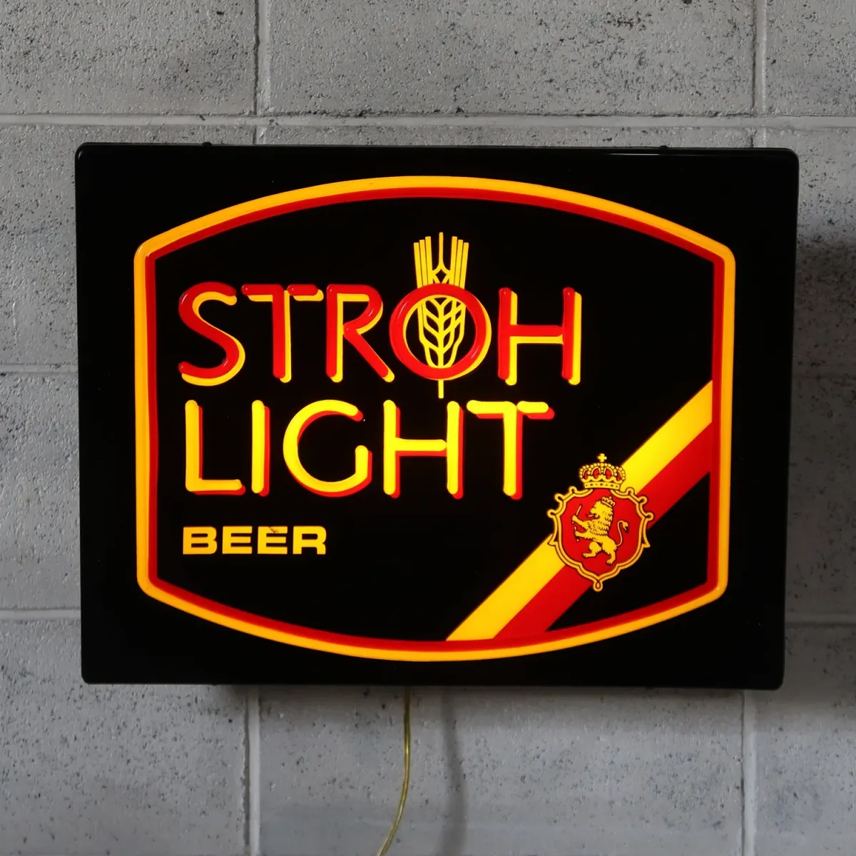 STROH LIGHT BEER ビンテージ ネオンデザイン ライトサイン