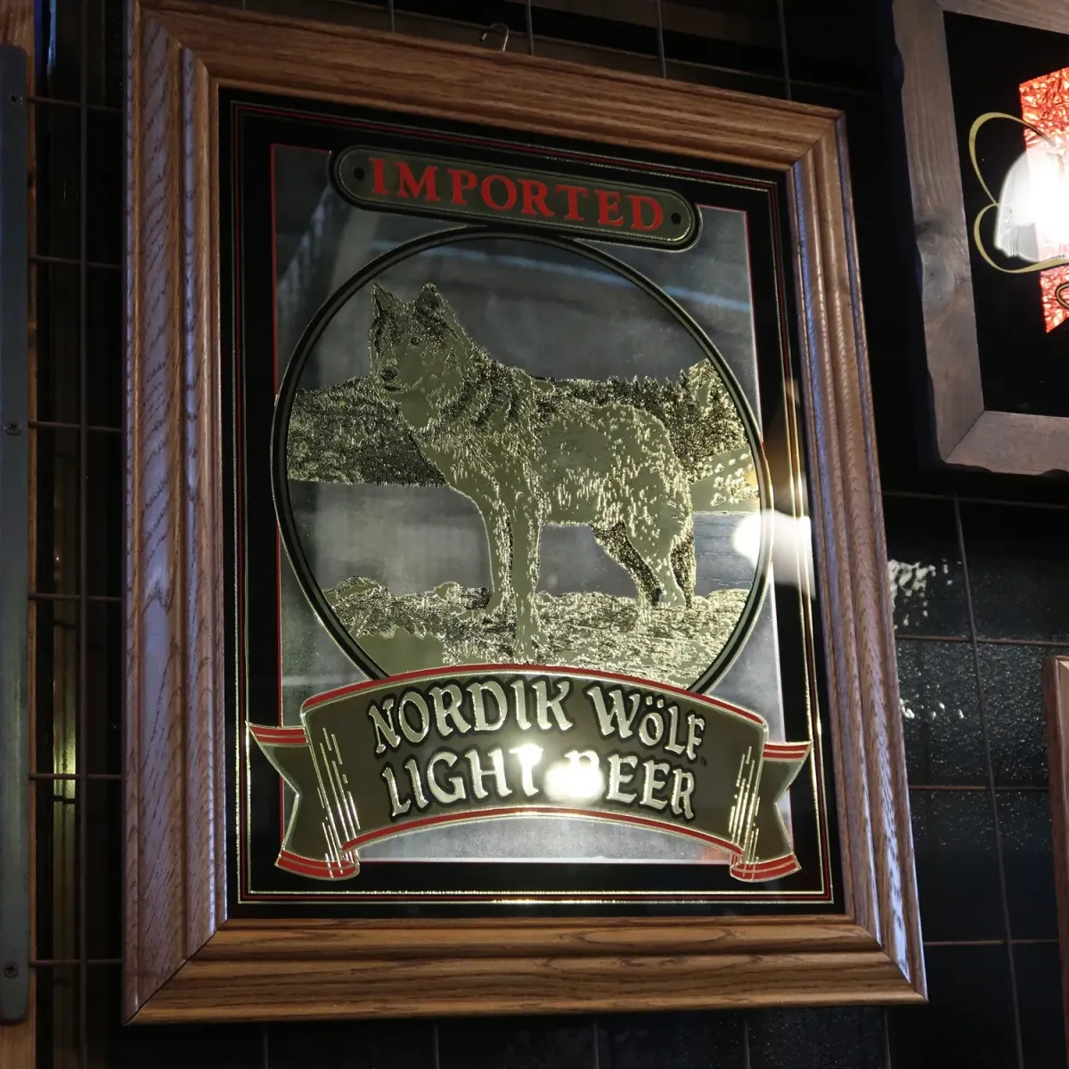 NORDIK WOLF LIGHT ビンテージ パブミラー