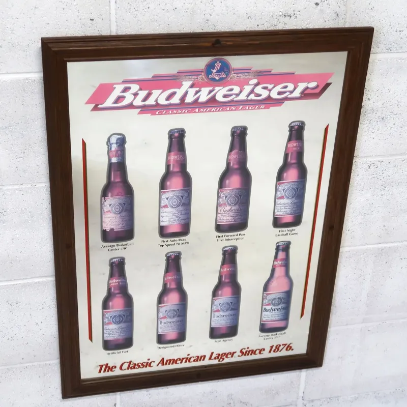 Budweiser ビンテージ パブミラー