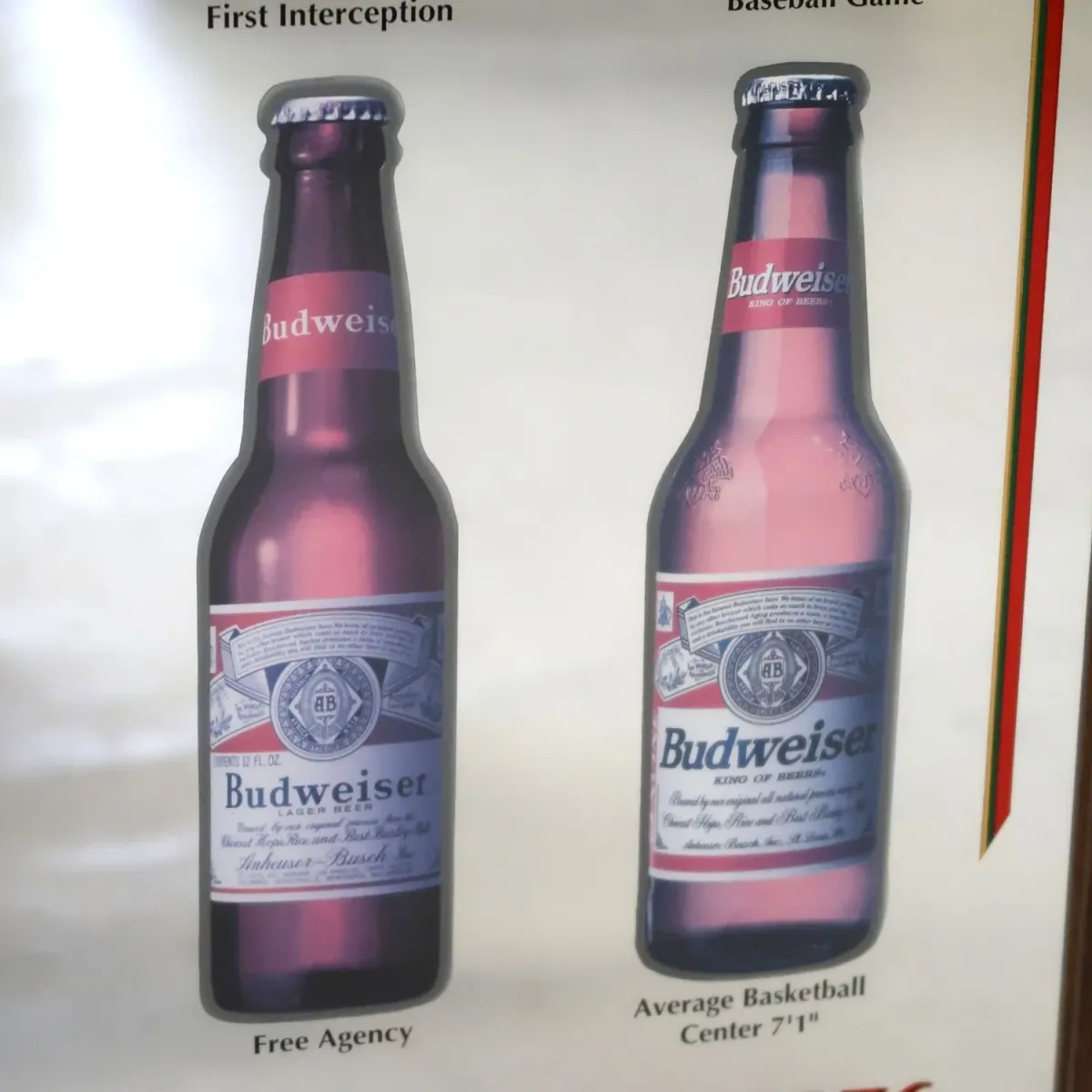 Budweiser ビンテージ パブミラー