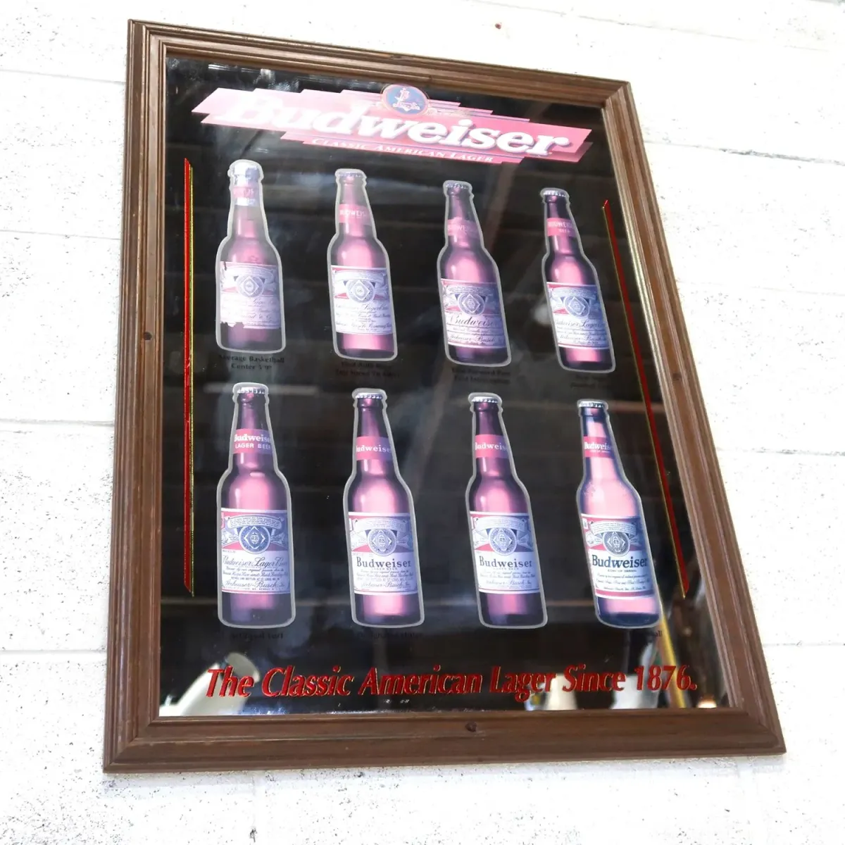 Budweiser ビンテージ パブミラー